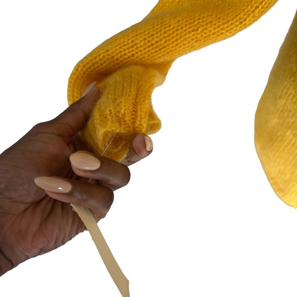 C’EST CITY MOHAIR & ACRYLIC V-NECK SWEATER TUNIC LENGTH NEW TAGS MEDIUM VINTAGE - Picture 7 of 10